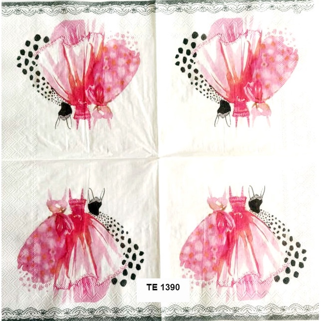 Tisu Napkin Kerajinan Decoupage Eropa 33X33 CM TE 1390 TTS