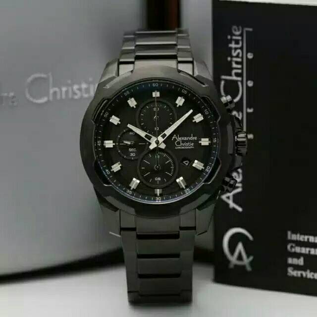 Jam Tangan Pria / Cowok Alexander / Alexandre Christie AC 6523 MC BLACK