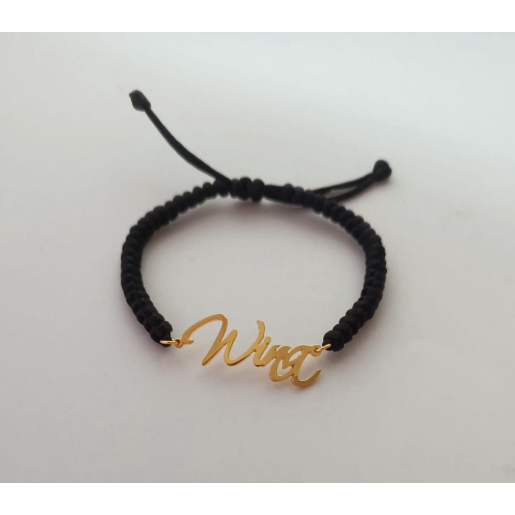 Gelang Nama Tali Lapis Emas 24 Karat