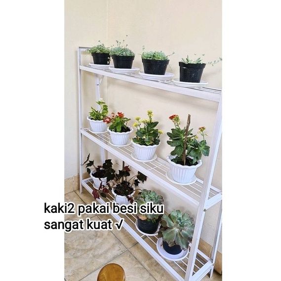 rak bunga besi kuat #rak besi 3 tingkat minimalis
