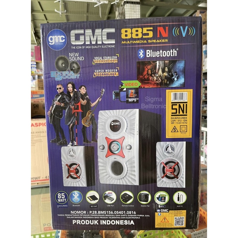 Speaker aktif sub woofer GMC-885N USB, Bluetooth