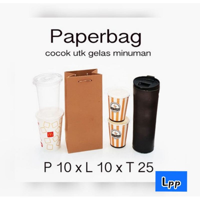 

Paper Bag Polos uk 10x10x25 ~ Cocok buat Botol Minuman