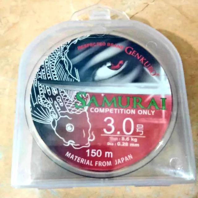Senar pancing samurai 150m / tali pancing Samurai Genkuro ( ORIGINAL )