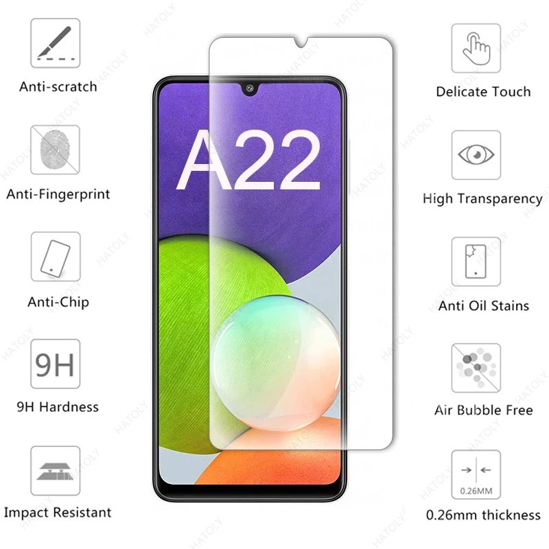 KOREAN Tempered Glass Samsung A22 4G Samsung A22 5G Anti Gores Kaca Screen Guard