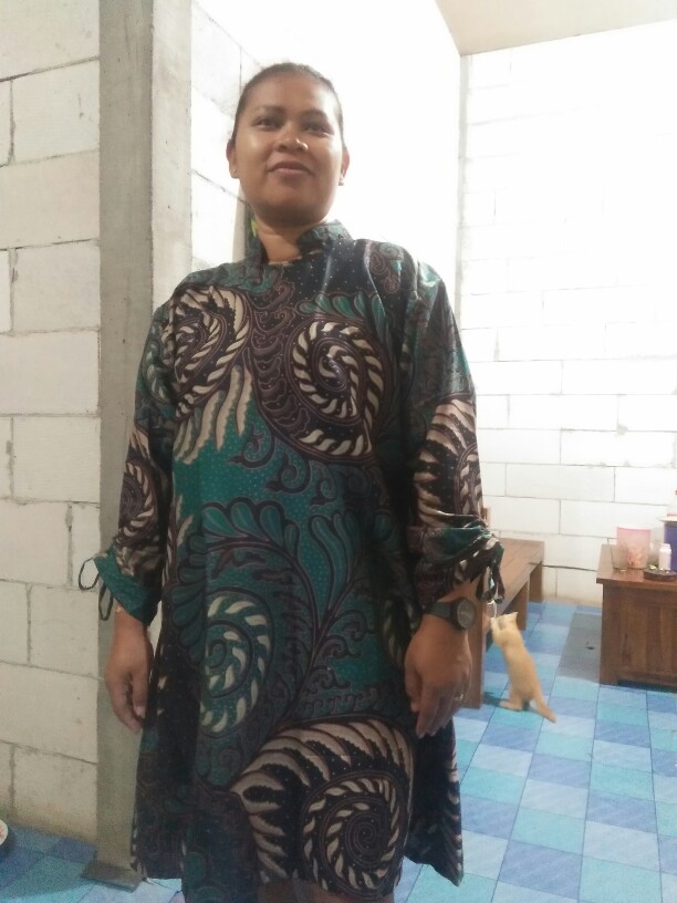 Batik Couple Keluarga Modern Seragam Batik Sarimbit Puser Hijau Tosca Batik Pekalongan Busui Jumbo