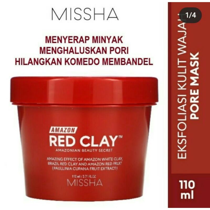 [ SHARED ] 10gr Missha Amazon Red Clay Pore Mask