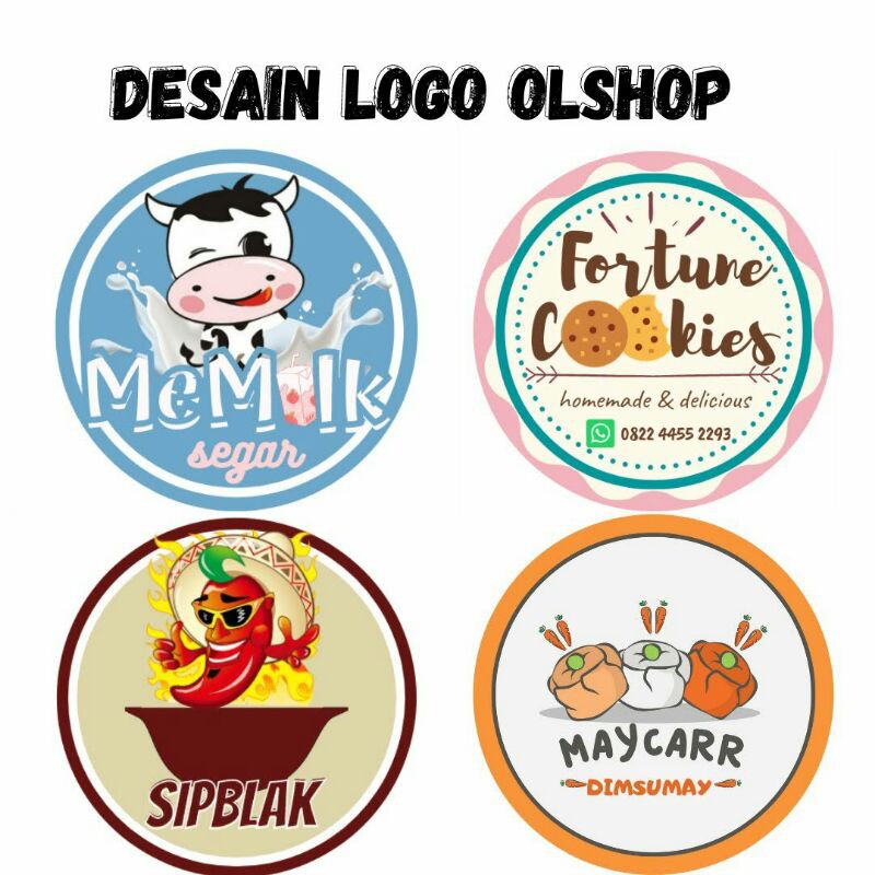 JASA DESAIN LOGO OLSHOP LABEL MAKANAN MURAH PROFESIONAL | Shopee Indonesia