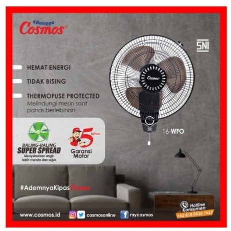Kipas Angin Cosmos 16WFO//WALL FAN 16WFO COSMOS Murah