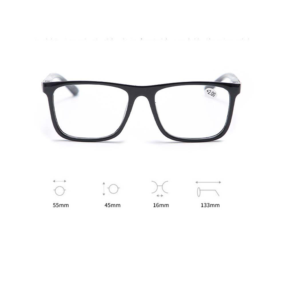 MXBEAUTY Reading Glasses Fashion For Men Red +1.0~+4.0 Optical Square Presbyopic Glasses