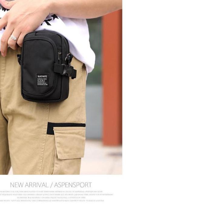 ➴ Tas Selempang Hp Multifungsi Slingbag Tas Pria Pinggang Suoyate J84 ➸