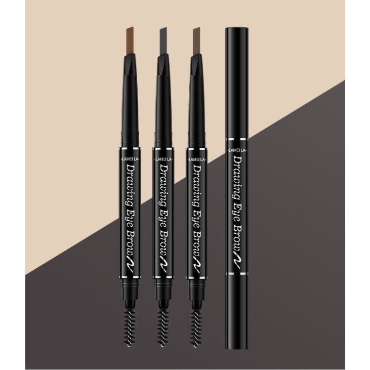 BISA COD Lameila Pensil Alis 7 Warna Eyebrow 2in1 Double Head Dawing Waterproff/Eyebrow Remaja/Eyebrow Murah