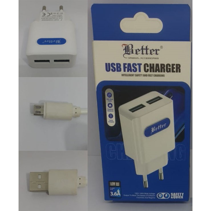 Charger For Android Samsung Xiaomi Vivo Oppo Realme 2 Usb Fast Charging Charger Better Logo Samping