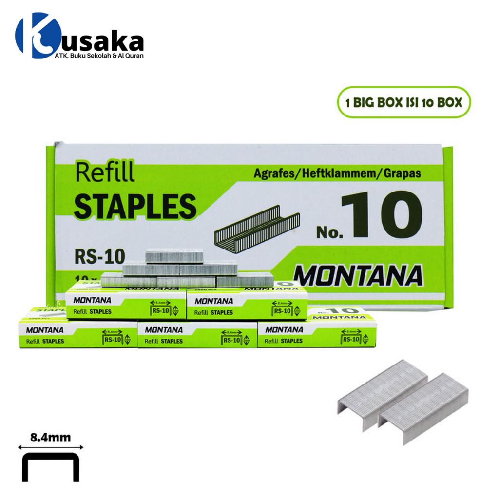 

Isi Refill Staples No.10 Stapler 10.000 Pcs Stepler Kecil 1 Box Besar