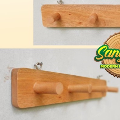 Gantungan baju serbaguna kapstok kayu 30x5 Multi-porpose Wooden hanger