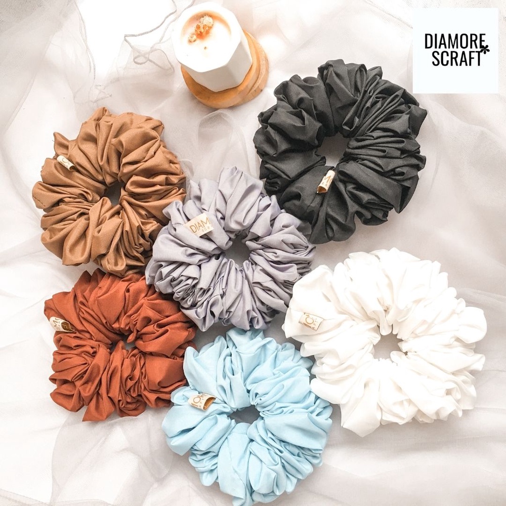 (LANGKA) SCRUNCHIE SIZE XXL/ CEPOL / KUNCIRAN  HIJAB BY DIAMORE SCRAFT