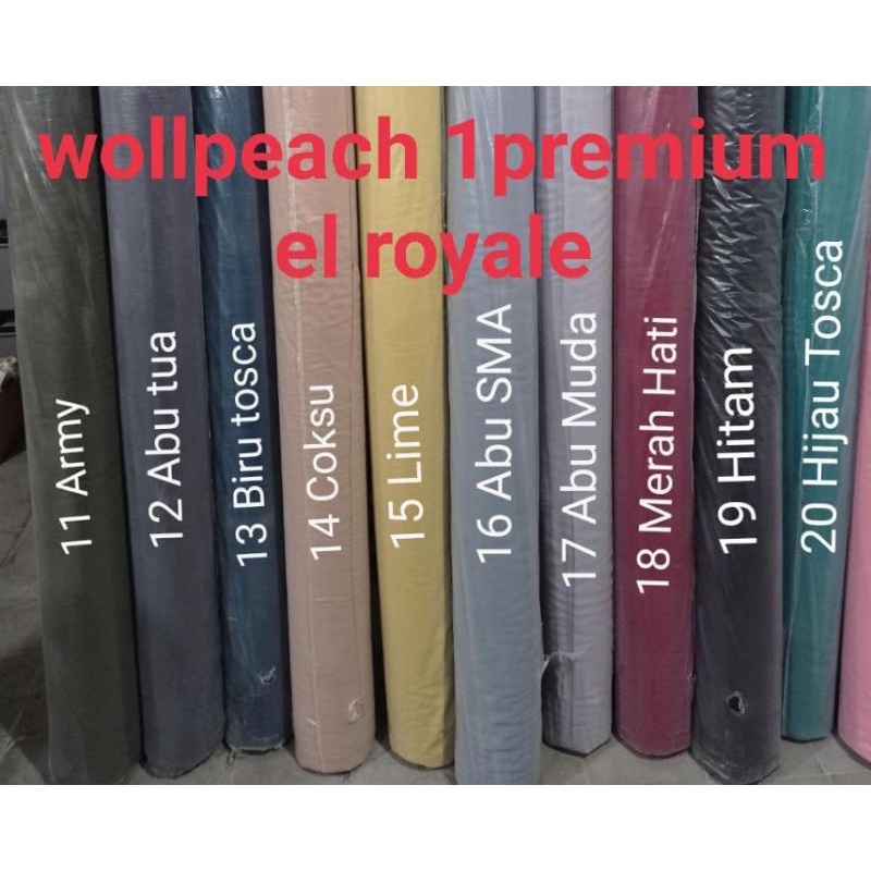 KAIN METERAN / WOLFIS / WOLPEACH PREMIUM EL ROYALE / PASHMINA / HIJAB / GAMIS