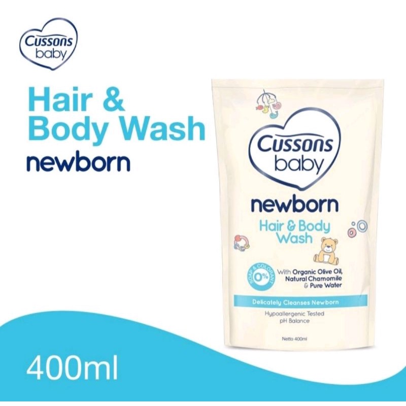 Cussons Baby Newborn Hair &amp; Body Wash 400ml REFILL