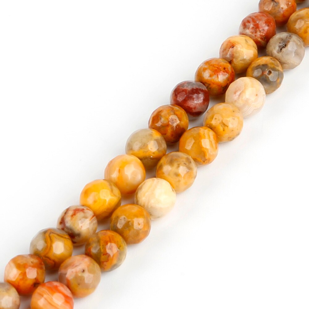 38-93 Pcs Fashion Natural Druzy Agate Faceted Round Bell Beads untuk DIY Kalung Membuat Perhiasan Memilih Ukuran 4 6 8 Mm Grosir