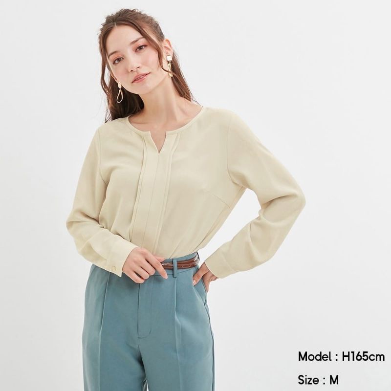 G03 UN*QLO SPLITNECK BLOUSE ORIGINAL 100%