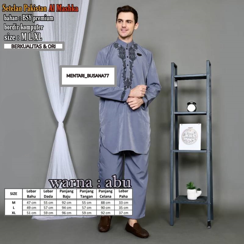 TERLARIS &amp; TERMURAH !! Setelan Kurta Pakistan Pria Premium AL-MASHKA / Setelan Koko / Baju Pria Muslim Terbaru 2022 / Setelan Pria Modern Lengan Panjang