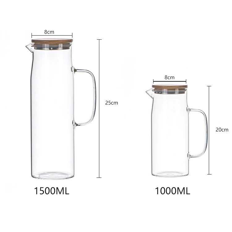 IDN TOOLS - ATUCOHO Teko Pitcher Teh Kopi Jus Borosilicate Glass 1.5L - YS-6337