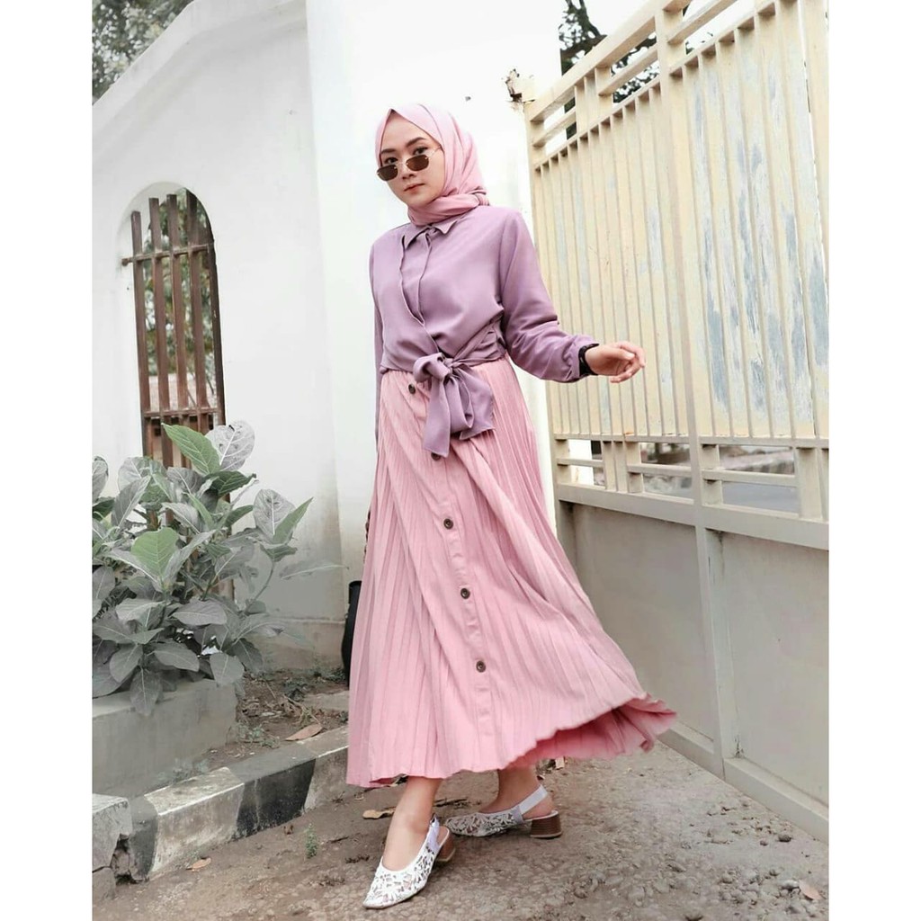 Rok Plisket Kancing Depan Hyget Super JUMBO (1kg 5pcs)