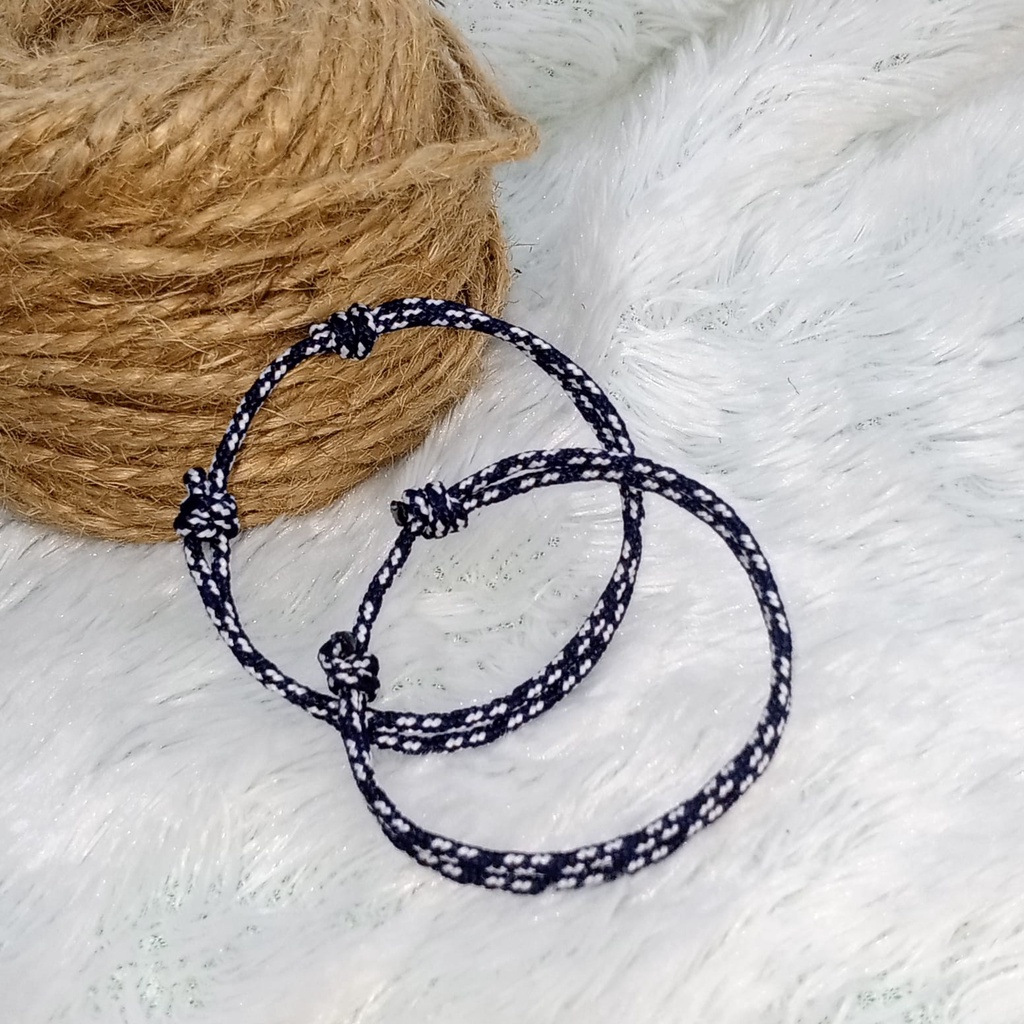 Gelang Twist Tali Paracord Biru Dongker