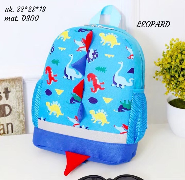 New Backpack For Kids DYNOSAUR /tas ransel motif hewan purba /tas anak playground