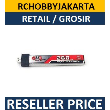 Gaoneng 260mah 1S 30C/60C LiHV Lipo battery e011 tinywhoop