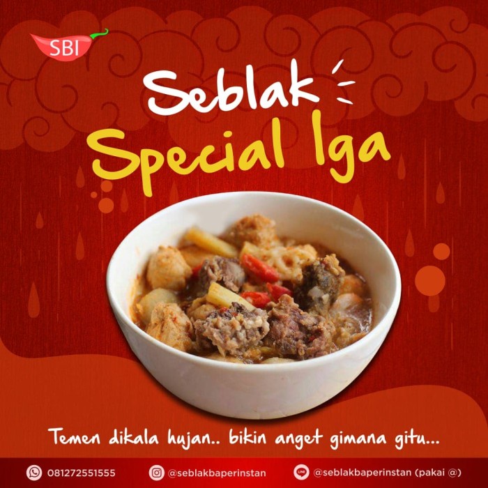 

Seblak Instan Spesial Iga Sapi - BARU