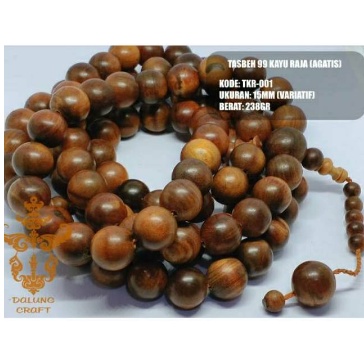 Tasbih kayu gaharu agatis asli bulat 99 butir-kayu raja agatis