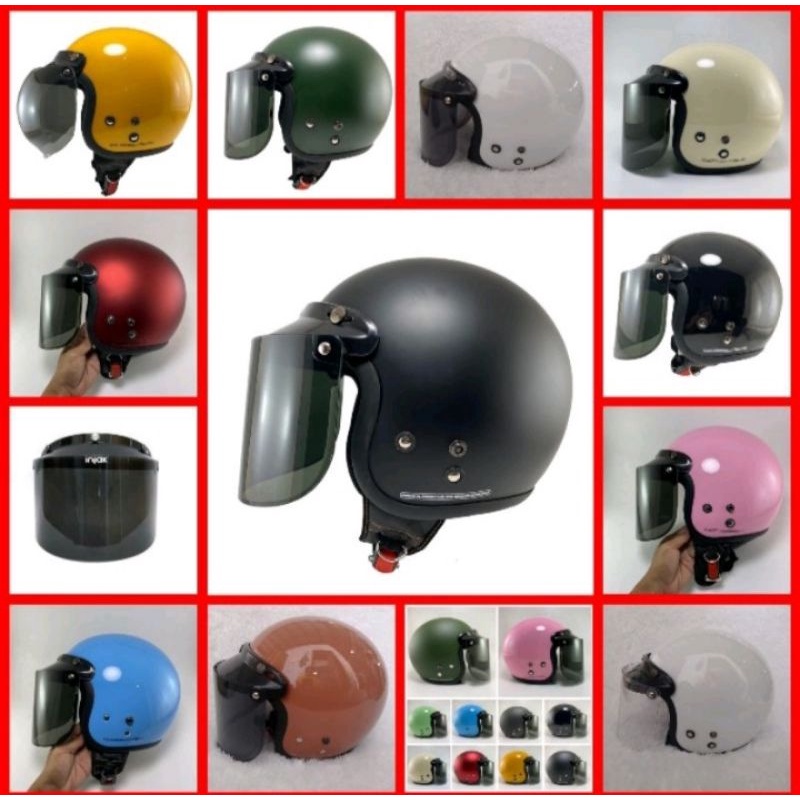 HELM CG BOGO DEWASA SNI HELM BOGO RETRO SNI HELM PRIA WANITA HELM HALF FACE SNI TERMURAH