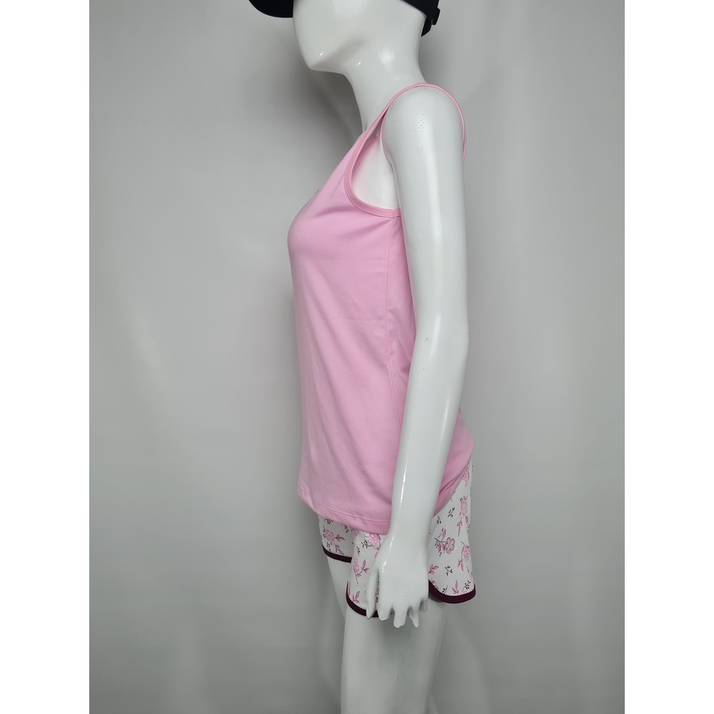 Singlet - Tank Top Wanita Katun Casual Pink