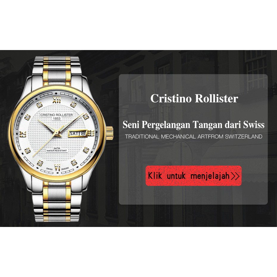 Jam Tangan Pria CRISTINO ROLLISTER CR31 Shopee Indonesia