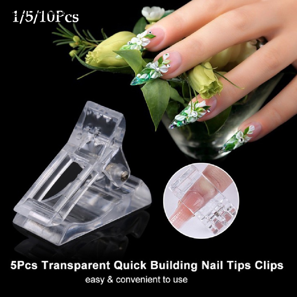 [OOID] Nail Tips Clip Transparent Finger Building Gel Extension Nails Art Manicure Tool ID