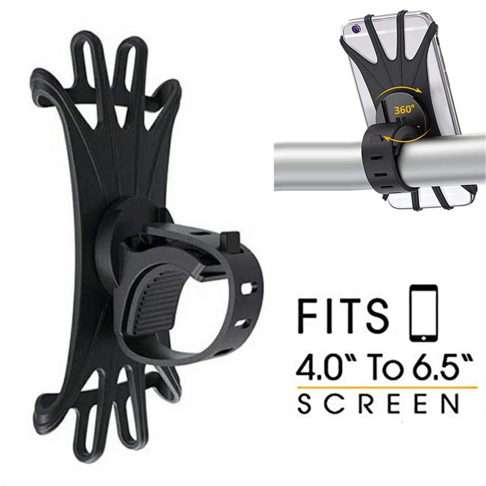 Terpopuler360° Sepeda Phone Holder Adjustable Anti-shock Smartphone Motor Berdiri