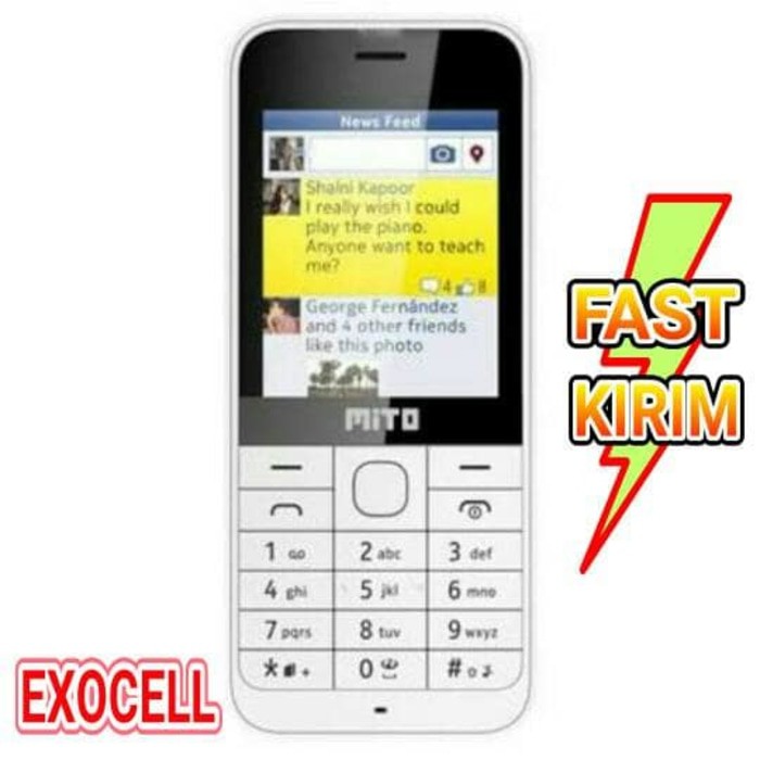 Mito 1   22, Hp Lcd 2.4 Inch, Handphone Murah, Biru Putih