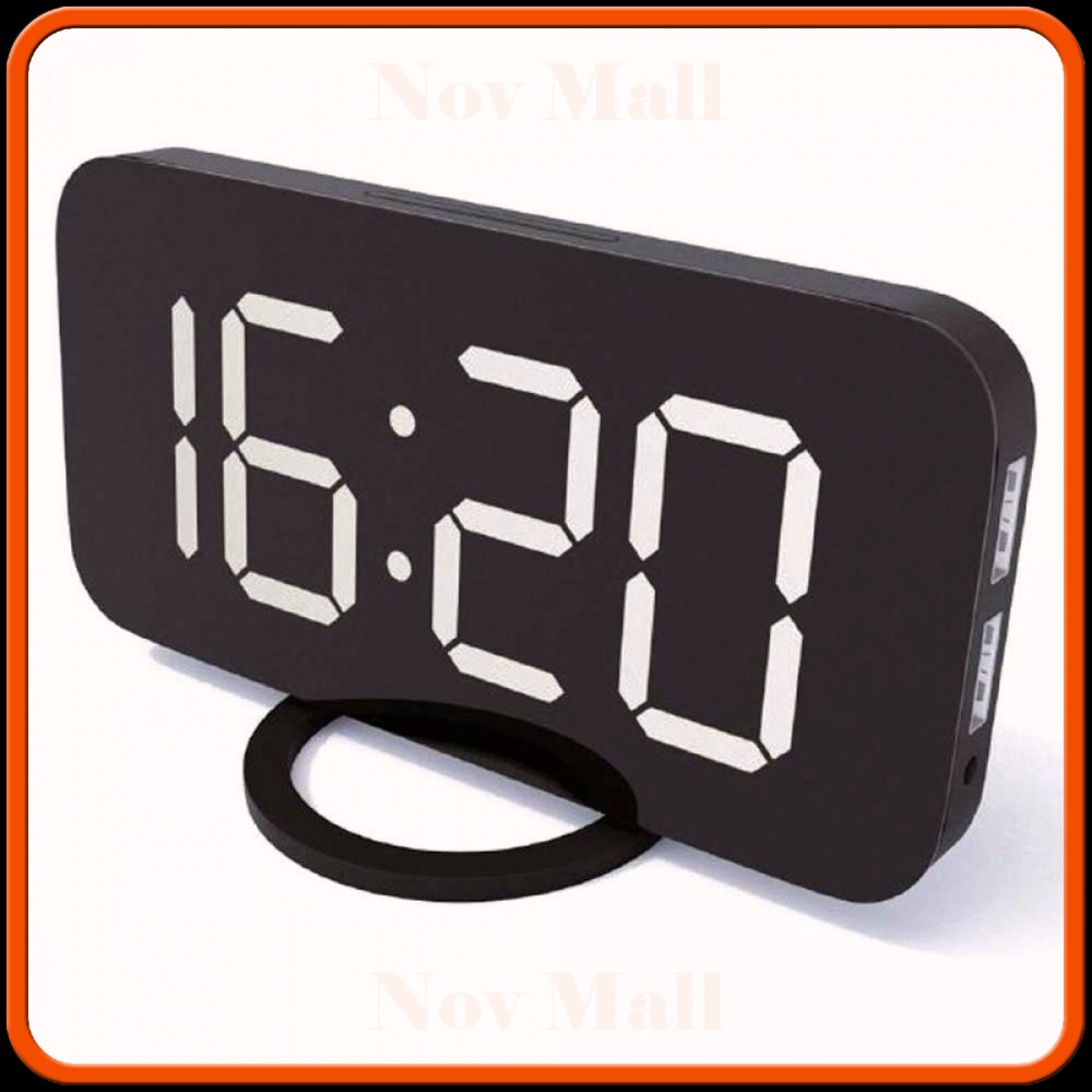 Jam Alarm Digital with Smartphone Charger 2 USB Port 2.1A - EN8813