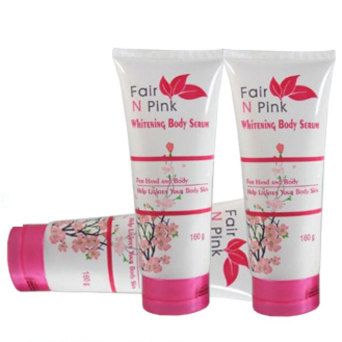 Pemutih Terbaru Bestseller - Fair N Pink Whitening Body Serum 160Gr Perawatan Tubuh