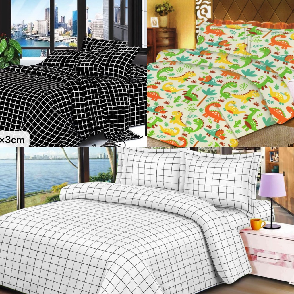 Sprei Motif Aesthetic Karakter Ukuran 120x200 160x200 180x200