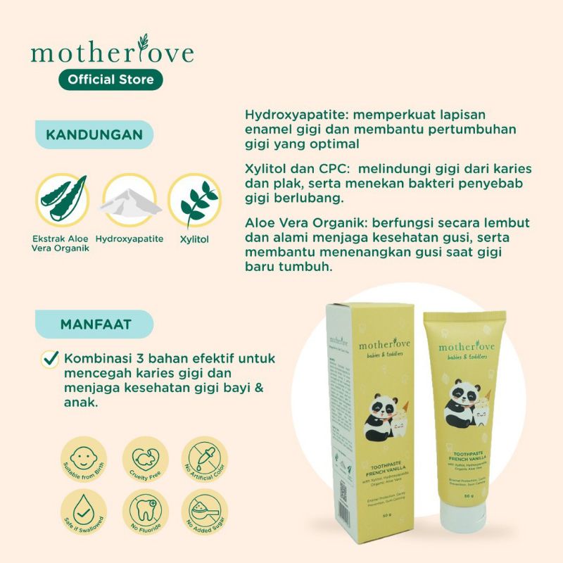 MotherLove Organic Toothpaste (Pasta Gigi Organik)