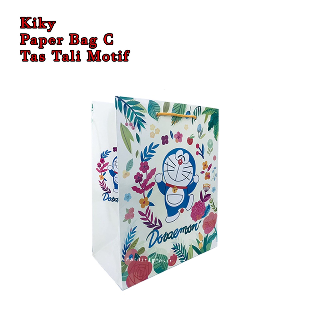 Paper Bag C *Kiky * Tas Tali Motif * 330x265x135mm