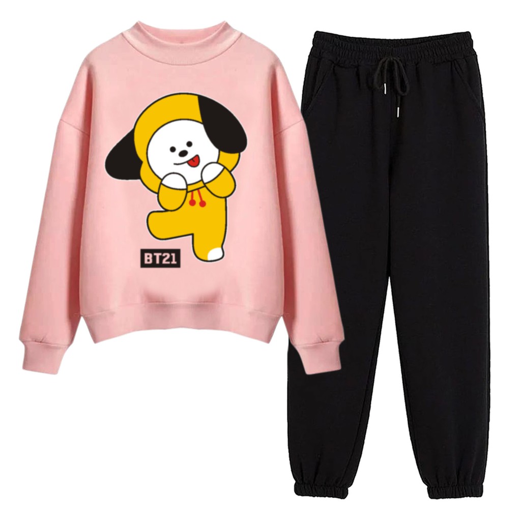 BESS - Baju Setelan Wanita Murah / Setelan Sweater + Jogger Hitam - CIMY DANCE