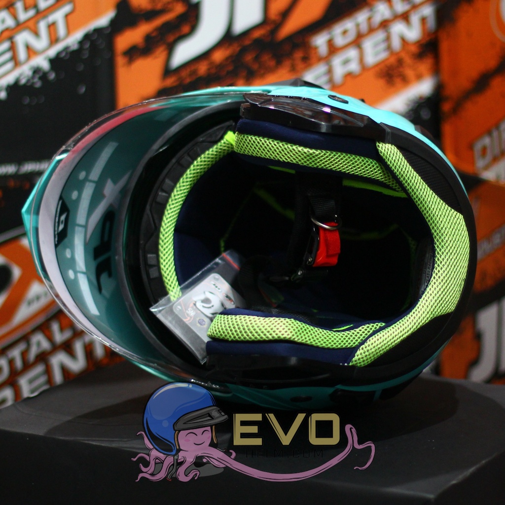 HELM JPX HALFFACE_JPX Z-BLAST - TOSCA BLUE GLOSS ( ONGKIR 2KG) JPX HALFFACE JPX SEMICROSS JPX ZBLAST