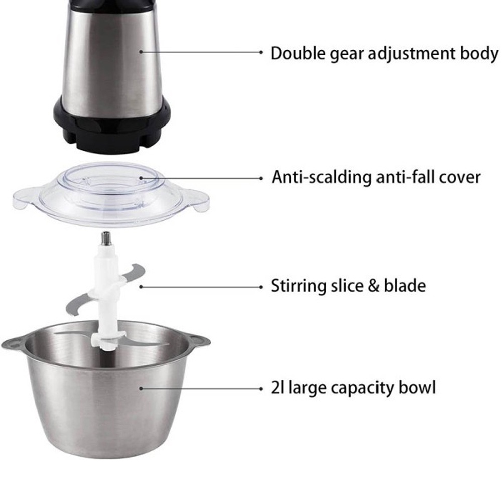 Blender Daging Stainless / Gilingan Daging Serbaguna Stainless Steel - 2 Liter