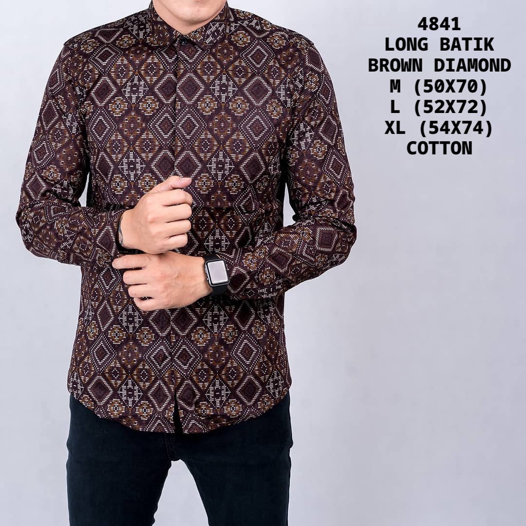 NEW ARRIVAL DISTRO BATIK PRIA BORDIR SOGAN HRB026 BATIKAF NOTOARTO BATIK IPNU-IPNU HEM PRIA bel-Brown 4841