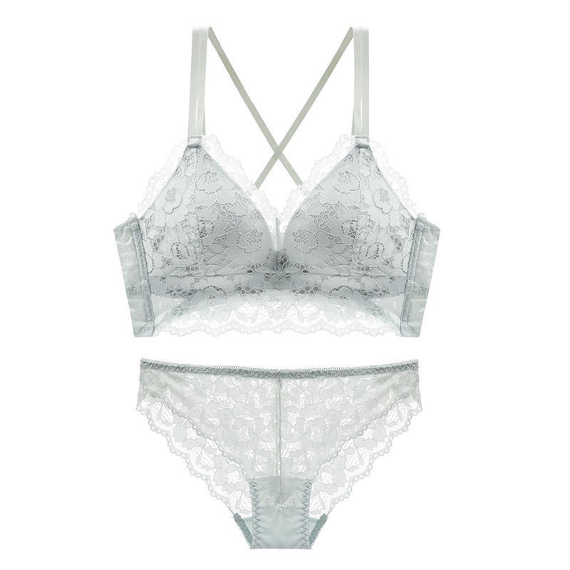 ANGELA PREMIUM JAPAN Bra BH Push Up Set Tanpa Kawat Celana Dalam Wanita Bikini Sport Beha Lingerie Korea Fashion Bralette Remaja Perempuan Sexy Pakaian Dalam COD Renang Motif Cewek Pita Bunga Murah Elora Jumbo-Hijau