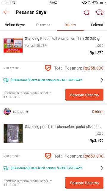 Standing Pouch Full Alumunium 13 X 20 250 Gr