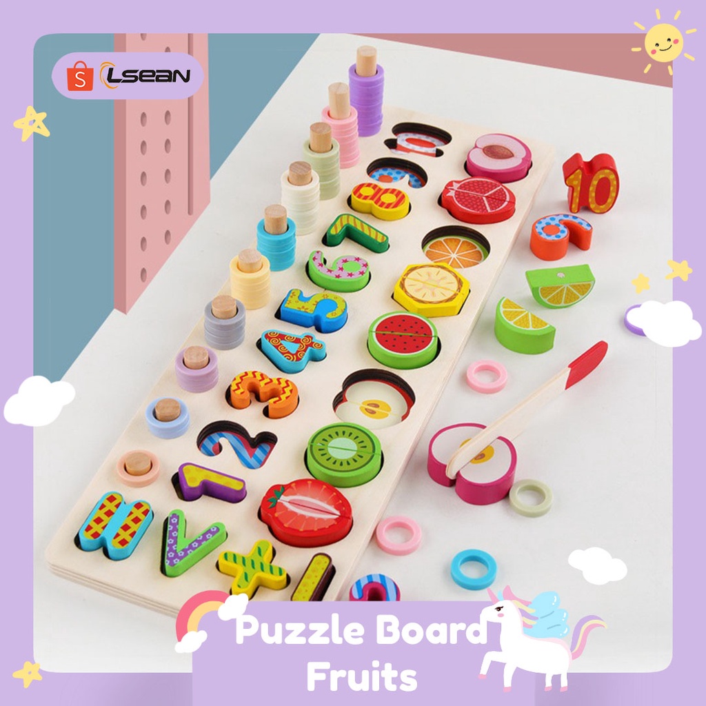 MAINAN EDUKASI MONTESSORI | LEARNING BOARD WOODEN PUZZLE