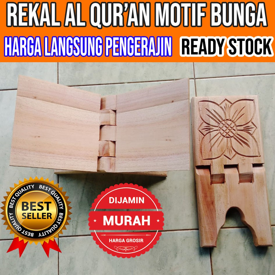 Rekal Al Quran Kayu Jati Minimalis Harga Murah Tangan Pertama Asli Jepara 100% Kayu Jati Asli